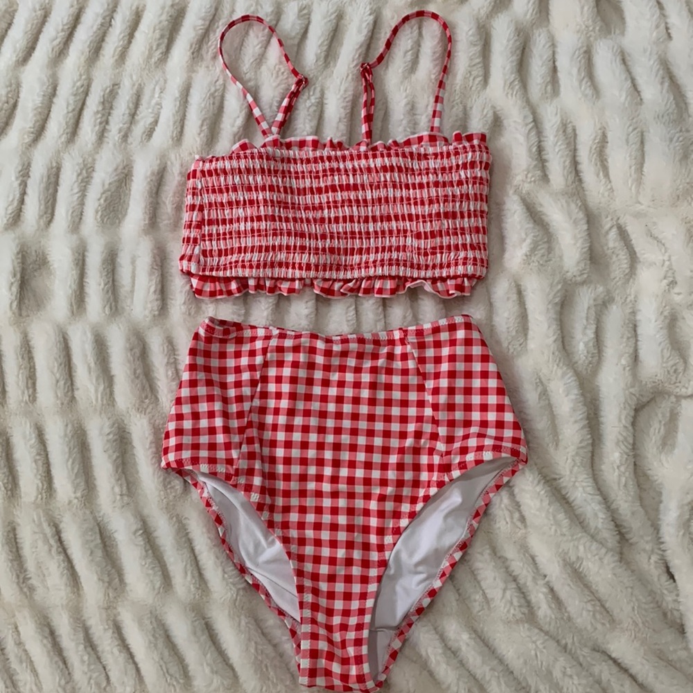 Small Plaid Bikini Set
